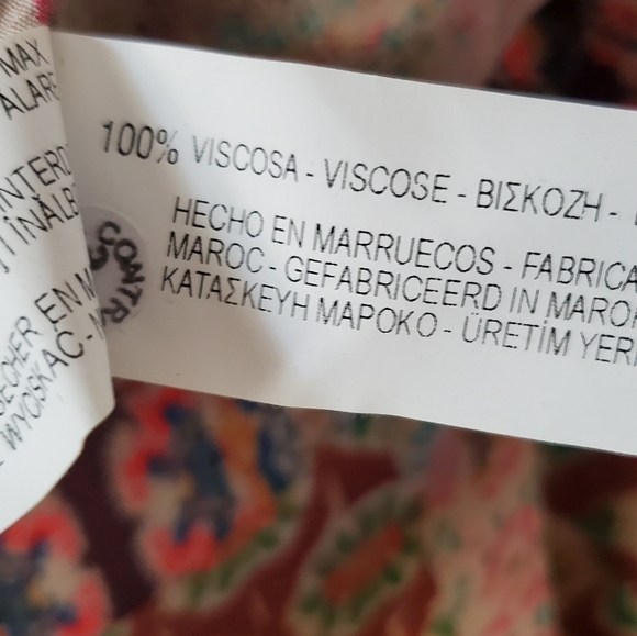 Zara Mixed Print Multi-Color Patchwork Longline Tunic Caftan coverup - Picture 6 of 10